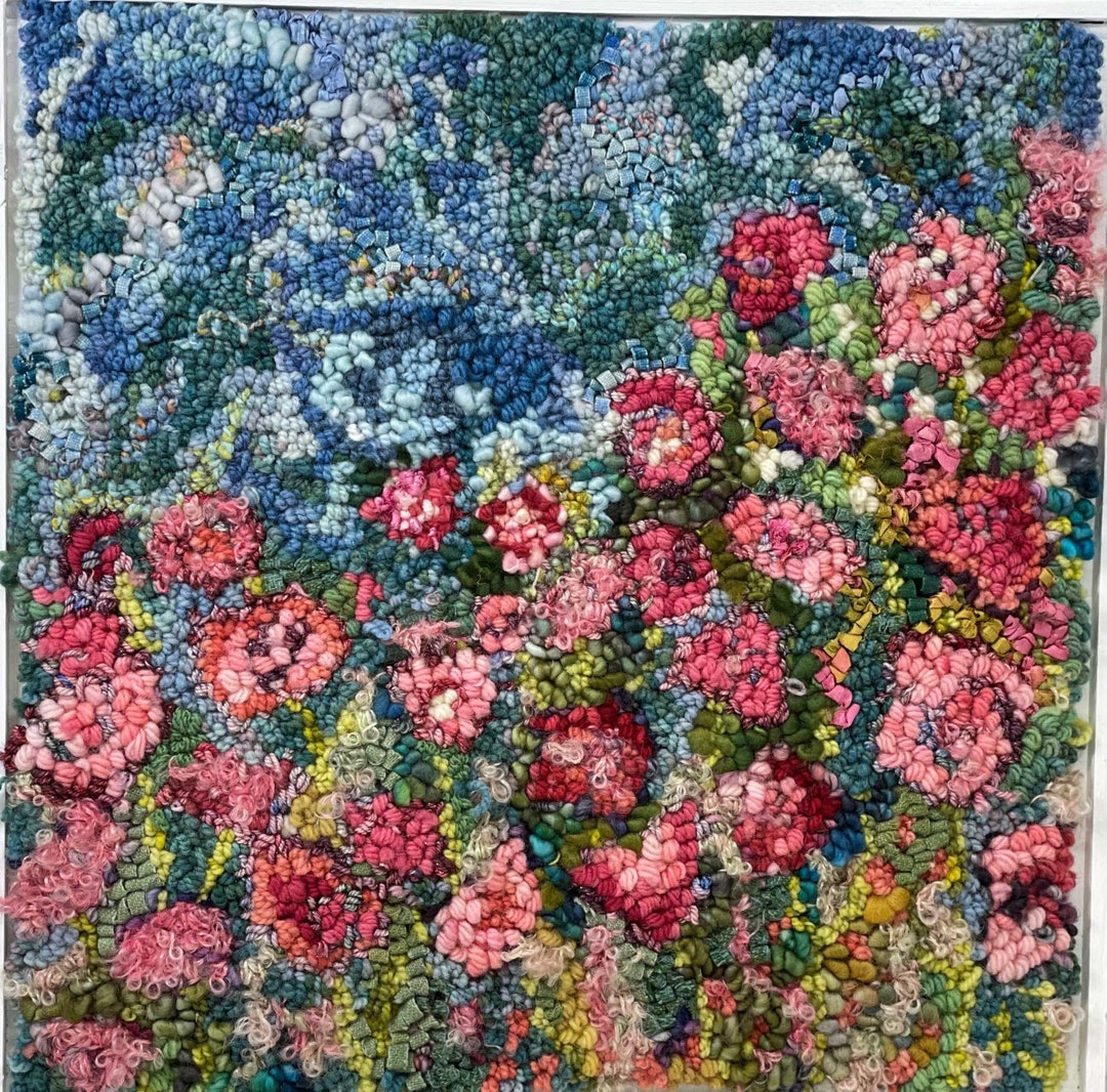 Rug Hooking Kit - Garden Pinks - 14 X 14 on Linen - Etsy