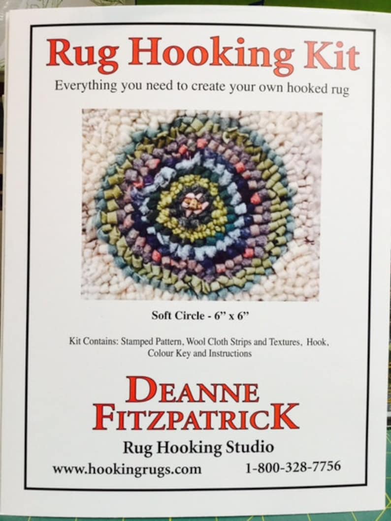 Soft Circle Beginner Rug Hooking Kit Etsy