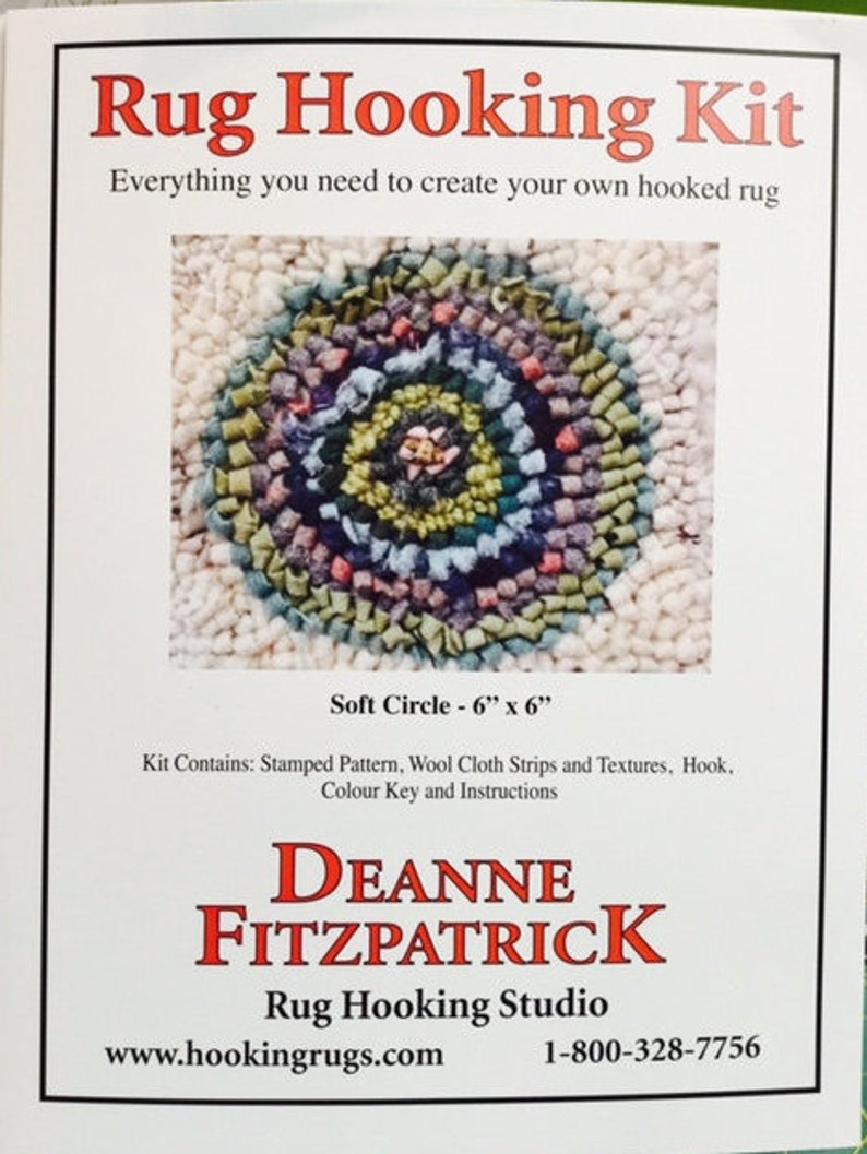 Soft Circle Beginner Rug Hooking Kit Etsy