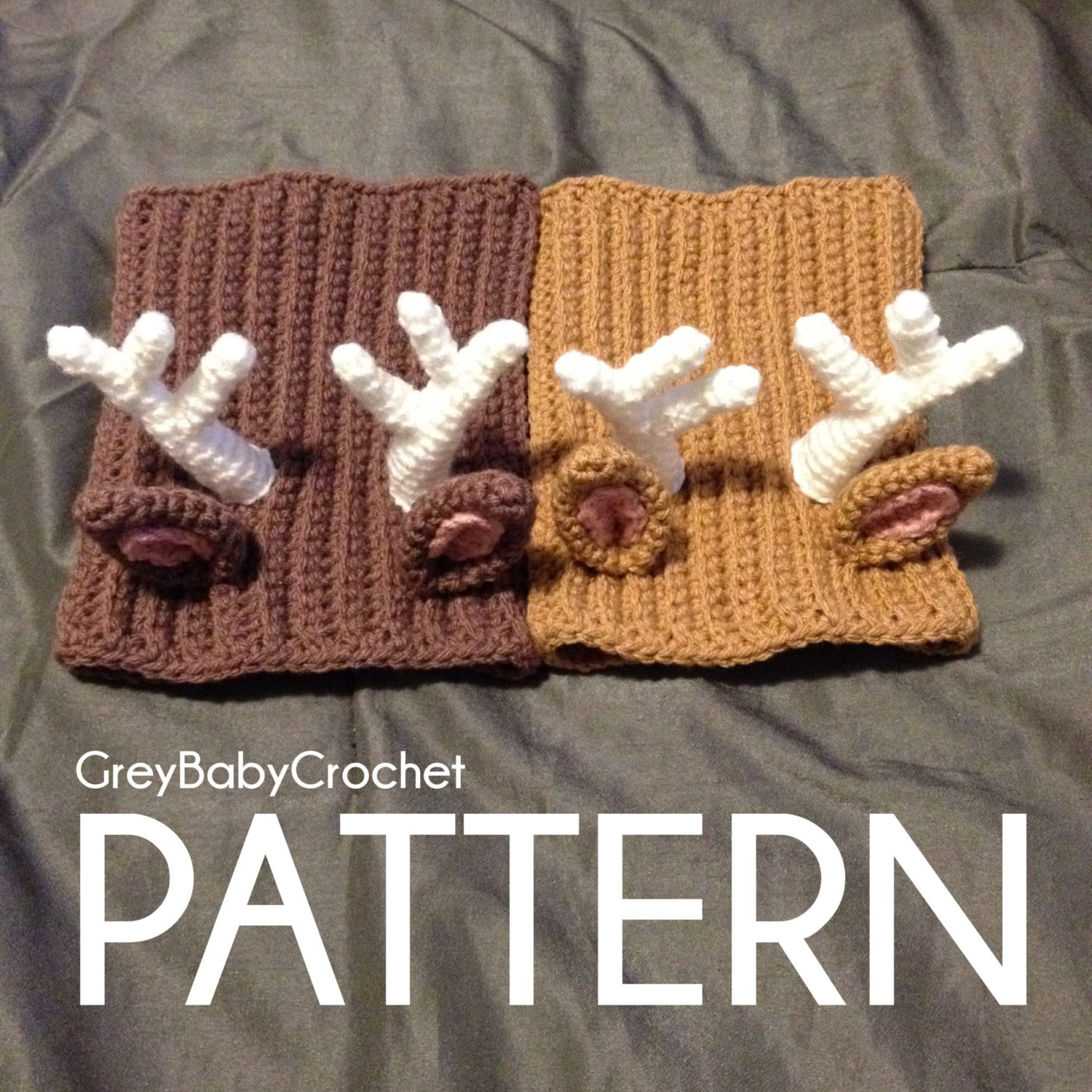 CROCHET PATTERN Deer Antler Snood Instant Download Etsy