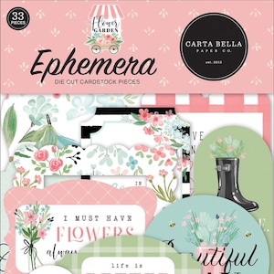 "Echo Park Blumengarten ""Ephemera""."