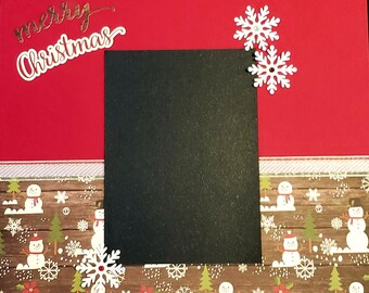 Christmas Snowman Scrapbook Page