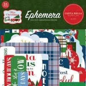 Carta Bella Coisas Efêmeras de Natal Branco