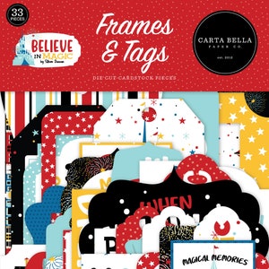 Carta Bella Believe in Magic Frames and Tags Ephemera