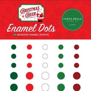 Carta Bella Enamel Dots - Christmas Cheer