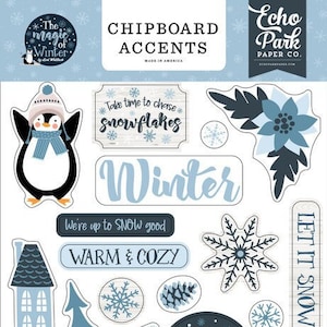 Echo Park Chipboard Accents - The Magic of Winter