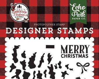 Echo Park Designer Stamps - A Lumberjack Christmas Layered Tree