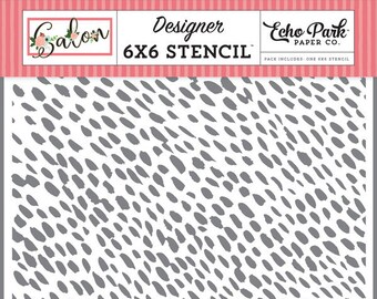 Echo Park Salon Polish Strokes Stencil