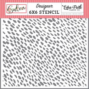 Echo Park Salon Polish Strokes Stencil
