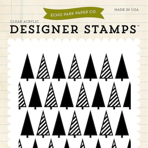 Echo Park Designer Stamps - Trees Background