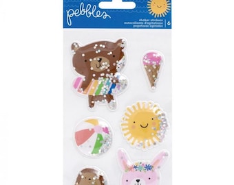 Pebbles Sun and Fun Shaker Stickers