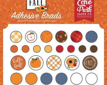 Echo Park Adhesive Brads - Fall