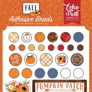 Echo Park Adhesive Brads - Fall