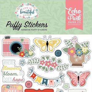 Echo Park Life is Beautiful Puffy Stickers