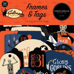 Carta Bella Hocus Pocus Frames and Tags Ephemera