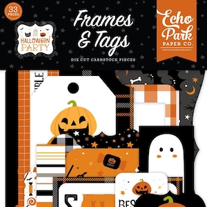 Marcos y etiquetas para fiestas de Halloween de Echo Park