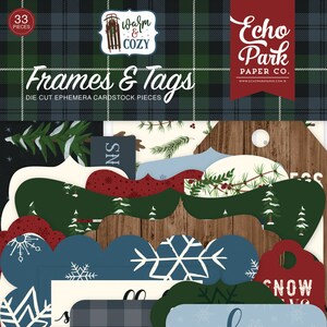 Echo Park Warm & Cozy Frames and Tags Ephemera
