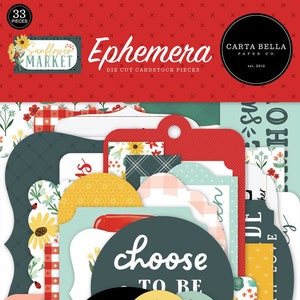 Carta Bella Sunflower Market Ephemera