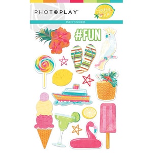 Photoplay Squeeze em alguns adesivos divertidos e inchados