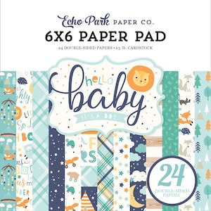 Bloc de papel Echo Park 6x6 - Hola bebé, es un niño