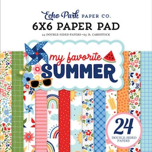 Bloco de papel Echo Park 6x6 - Meu verão favorito