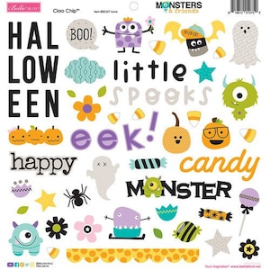 Bella Blvd Monsters & Friends Ciao Chip - 12x12" Ikony z tektury falistej