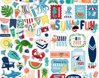 Carta Bella Beach Party Element Stickers
