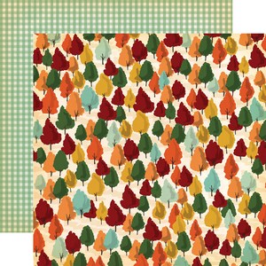 Carta Bella - Fall Break - Autumn Trees Scrapbook Paper