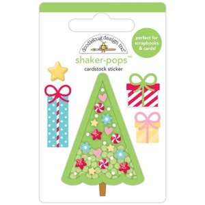 Doodlebug Shaker-Pops Cardstock Stickers - Merry and Bright