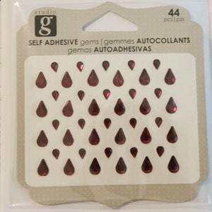Studio G Self Adhesive Gems - Dark Red