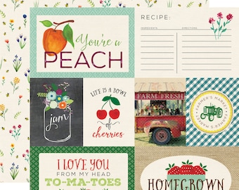Echo Park Paper - Homegrown - 4x6 Journaling Cards 12x12 Scrapbook Paper