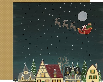Echo Park Paper - Twas the Night Before Christmas Vol. 2 - Merry Christmas to All 12x12 Scrapbook Paper