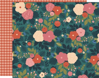 Echo Park Paper - Coffee - Wake Up and Smell the Flowers 12x12 Scrapbook Paper