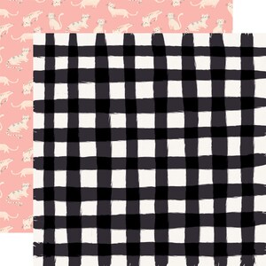 Carta Bella - Our House - Black Gingham Scrapbook Paper