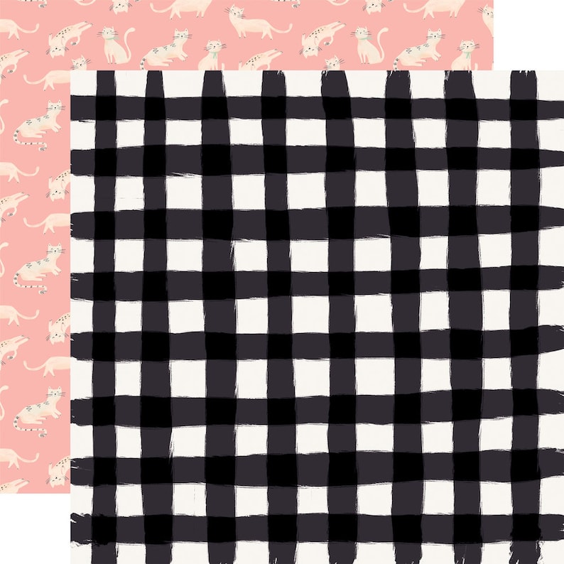 Carta Bella - Our House - Black Gingham Scrapbook Paper Bild 1