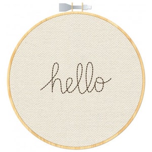 Jillibean Soup Mix the Media 8" Embroidery Hoop - Hello