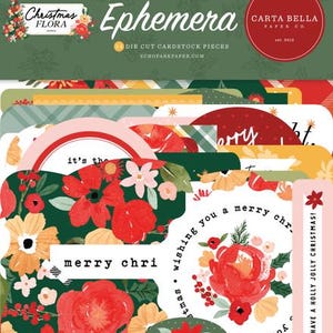 Carta Bella Joyful Christmas Flora Ephemera
