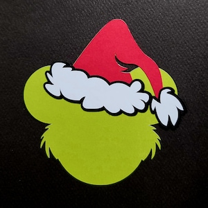 Silhueta de rato Grinchy em formato cortado
