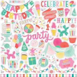 Echo Park Let's Party Element Stickers