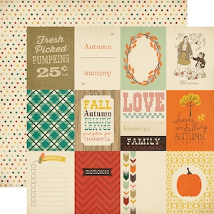 Carta Bella Scrapbook Paper - Fall Blessings Journal Cards
