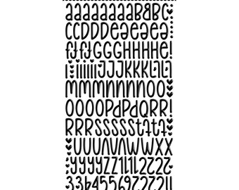 Bella Blvd Luna Alphabet Puffy Stickers - Black