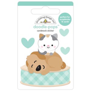 Papier cartonné autocollants Doodlebug Doodle-Pops - Meilleurs amis