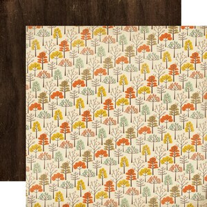 Carta Bella - Fall Blessings - Autumn Trees Scrapbook Paper