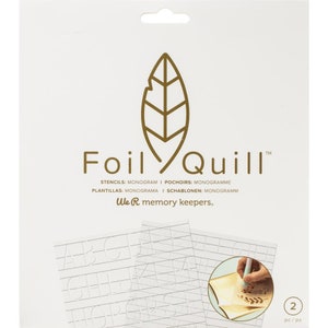 Foil Quill Schablone - Monogramm Alphabet