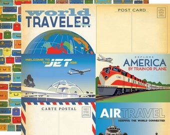 Carta Bella - Passport - 4x6 Journaling Cards 12x12 Scrapbook Paper