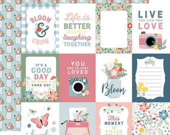 Echo Park Paper - Life is Beautiful - 3x4 Journaling Cards 12x12 Scrapbook Paper