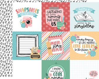 Echo Park Paper -Telling Our Story - 4x4 Journaling Cards 12x12 Scrapbook Paper
