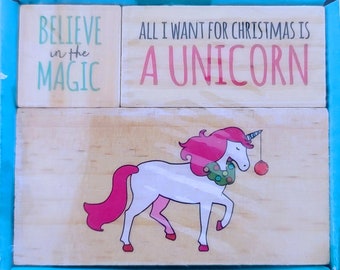 Studio G Holiday Stamp Set - Christmas Unicorn