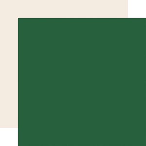 Carta Bella Christmas Flora Solids Paper - Green/Cream