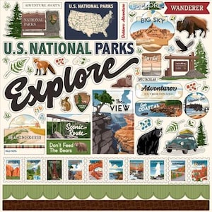 Carta Bella National Parks Element Stickers